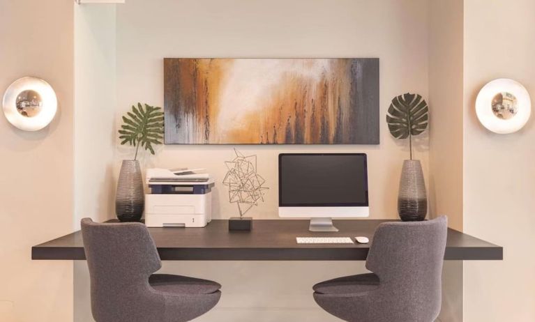 Business center at Radisson Hotel Atlanta Airport.