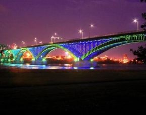 Local landmark at Stadium View Inn.