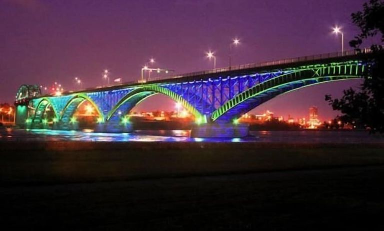 Local landmark at Stadium View Inn.