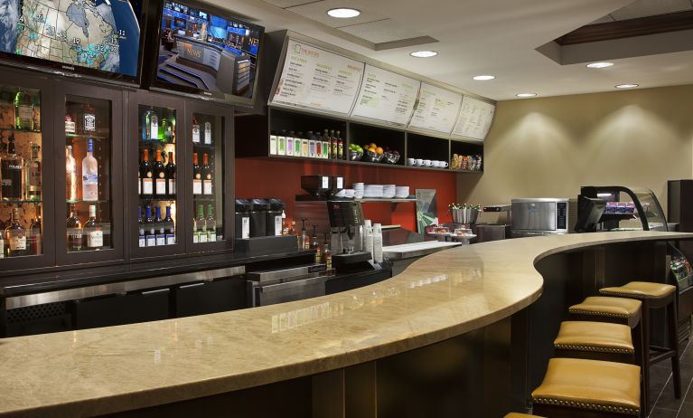 Hotel bar at Courtyard By Marriott Toronto Airport.