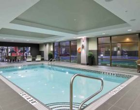 Indoor pool area where to relax after a busy working day at the Hampton Inn by Hilton Toronto Airport Corporate Centre.