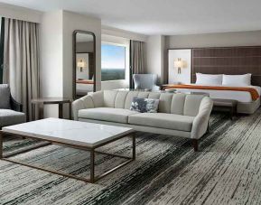 Spacious, bright and stylish living room in a presidential suite at the Signia by Hilton Orlando Bonnet Creek.