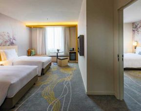 Spacious twin deluxe room at the Hilton Garden Inn Kuala Lumpur Jalan Tuanku Abdul Rahman North.