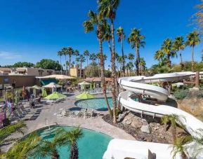 Outdoor pool slides perfect for kids and families at the Hilton Phoenix Resort at the Peak.