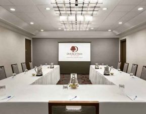 Comfortable meeting room perfect for privacy and small groups at the Double Tree Toronto Airport West.