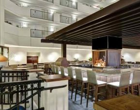 Elegant and stylish lobby bar at the Embassy Suites by Hilton Orlando-Downtown.