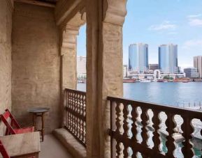 Stunning creek view from a king room balcony at the Al Seef Heritage Hotel Dubai, Curio Collection by Hilton.