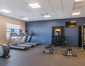 Well-equipped fitness center at Hampton Inn Chicago North-Loyola Station.