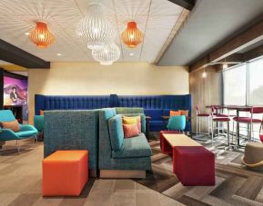 Bright, comfortable coworking space at Tru by Hilton Milwaukee Brookfield.