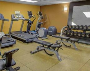 Equipped fitness center at DoubleTree Suites by Hilton Hotel Dayton - Miamisburg.