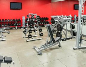Fully equipped gym at the Hilton Chicago O'Hare Airport