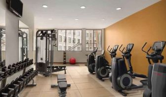 Full equipped fitness center at the Embassy Suites by Hilton Alexandria-Old Town.