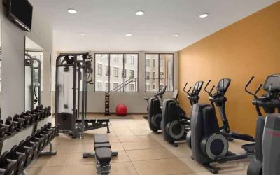 Full equipped fitness center at the Embassy Suites by Hilton Alexandria-Old Town.