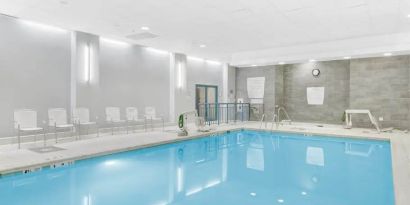 Relaxing indoor pool at the Embassy Suites by Hilton Alexandria-Old Town.