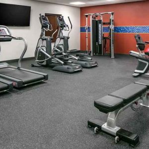 well equipped fitness center at Hampton Inn Wichita Northwest.