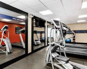 well equipped fitness center at Hampton Inn Gainesville.