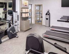 Well-equipped fitness center at Hilton Garden Inn Washington DC Downtown.