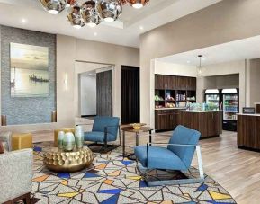 comfortable lobby lounge area for coworking at Homewood Suites by Hilton Harlingen.