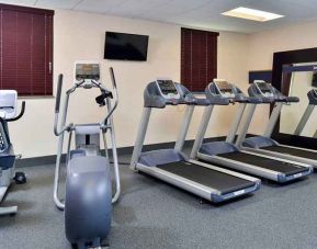 well-equipped fitness center at Hampton Inn & Suites California University-Pittsburgh.