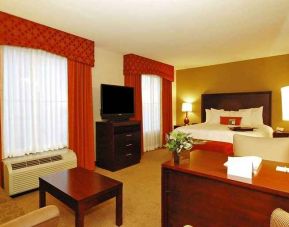 delux king suite with work desk at Hampton Inn & Suites Phoenix/Gilbert, AZ.