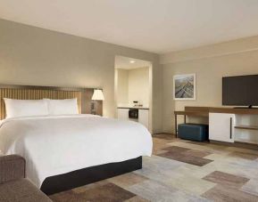 comfortable king suite with work area at Hampton Inn Salt Lake City Cottonwood.