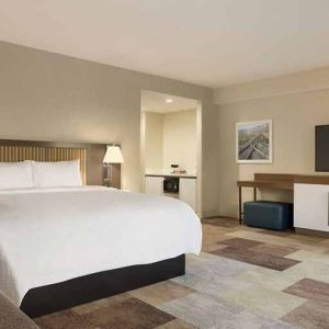 Comfortable king suite with work area at Hampton Inn By Hilton, Salt Lake City Cottonwood.