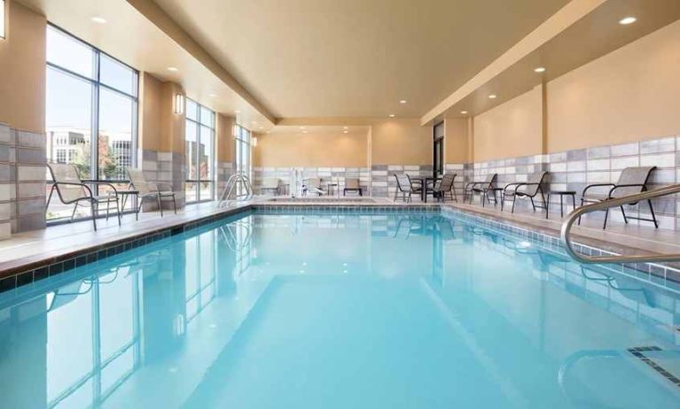 Brigh-lit indoor pool at Hampton Inn By Hilton, Salt Lake City Cottonwood.