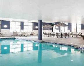 beautiful indoor pool with lots of natural light at Hampton Inn & Suites La Crosse Downtown, WI.