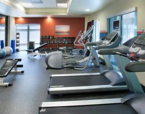 Fully equipped fitness center at the Hampton Inn Washington-Downtown-Convention Center, DC.