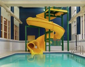 Inside pool with slide at the Hampton Inn & Suites by Hilton Langley-Surrey