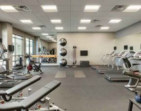 Fully equipped fitness center at the Tru by Hilton Albany Crossgates Mall.