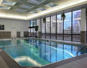 Relaxing indoor swimming pool at the DoubleTree by Hilton Omaha-Downtown.
