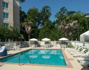 Beautiful outdoor pool area at the Hilton Garden Inn Tallahassee Central.