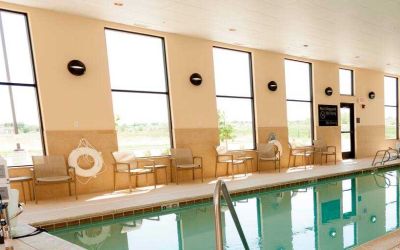 Relaxing indoor pool at the Hampton Inn & Suites Riverton, WY.