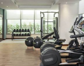 Equipped gym at the Hampton by Hilton Dubai Al Barsha