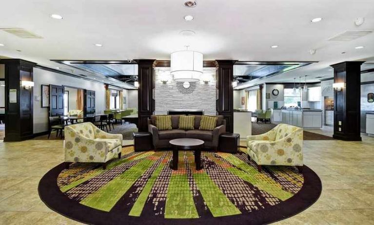 Spacious lobby lounge ideal as a coworking space at Homewood Suites by Hilton Atlanta-Galleria/Cumberland.