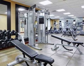 fully equipped fitness center at Hilton Garden Inn Rockville-Gaithersburg.