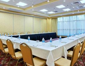 professional, well-equipped meeting room at Hilton Garden Inn Rockville-Gaithersburg.