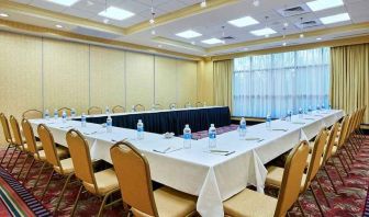 professional, well-equipped meeting room at Hilton Garden Inn Rockville-Gaithersburg.