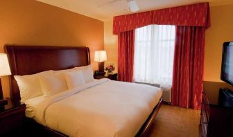 luxurious king suite at Homewood Suites by Hilton Rockville-Gaithersburg.