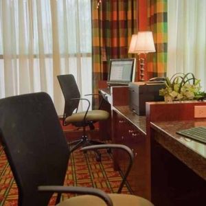 Equipped business center and work area for all your business needs at Homewood Suites by Hilton Rockville-Gaithersburg.