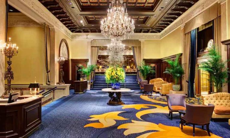 Lobby and coworking lounge at The Drake.
