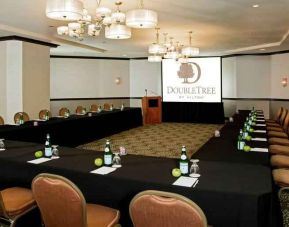 Large meeting room with big screen at the DoubleTree by Hilton Modesto.
