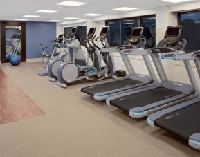 Fully equipped fitness center at the Hilton Nashville Airport.