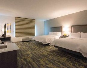 Double queen bedroom at the Hampton Inn & Suites by Hilton-Irvine/Orange County Airport.