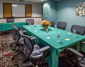 Professional meeting room at Hampton Inn San Francisco Airport.