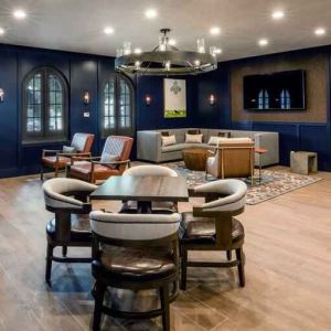 Elegant bar area perfect as workspace at the Estancia del Norte San Antonio, Tapestry Collection.