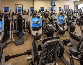 well-equipped fitness center at Hilton Anatole.