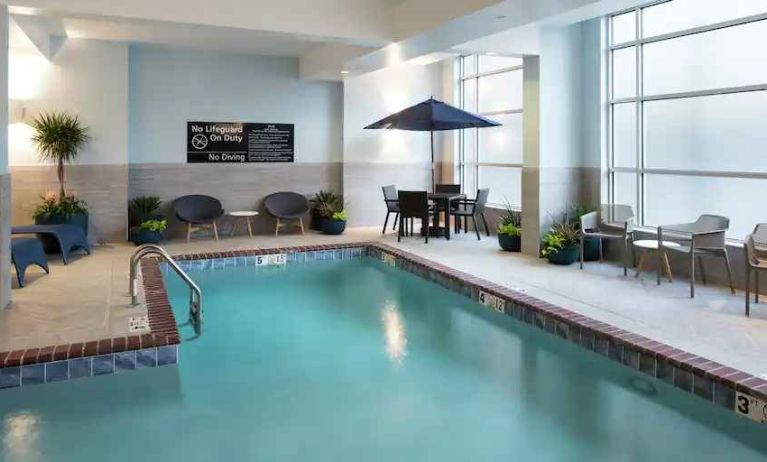 Relaxing indoor pool at the Hampton Inn & Suites Memphis-Beale Street.
