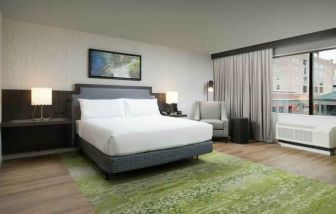 Spacious and comfortable king suite at the Hilton Garden Inn Memphis Downtown.